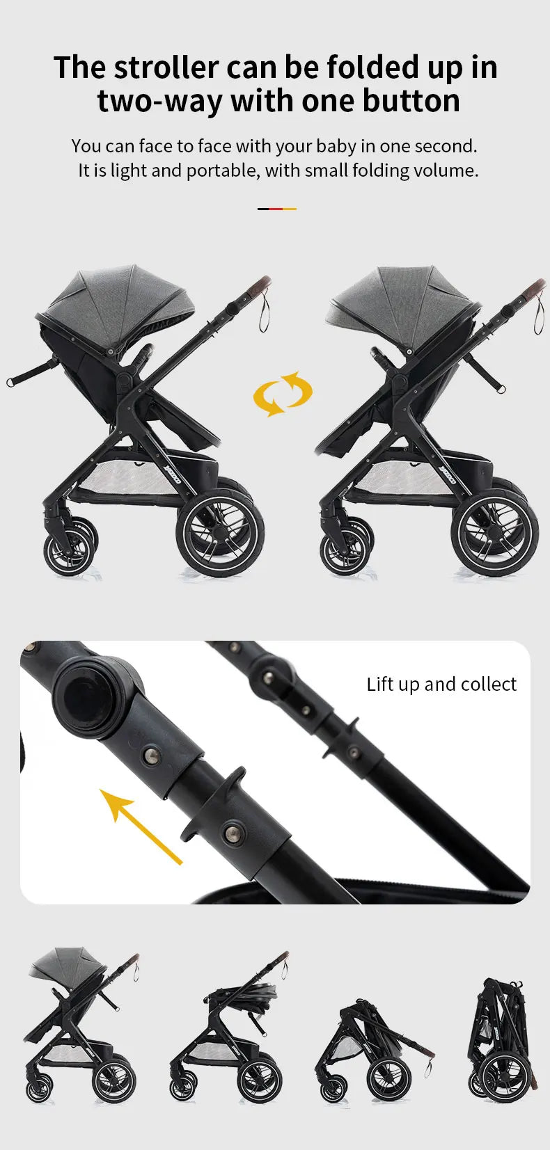 Newest Luxury Baby Stroller 3in1