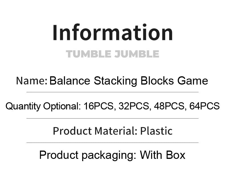 Balance Stacking Board Games Buliding Blocks