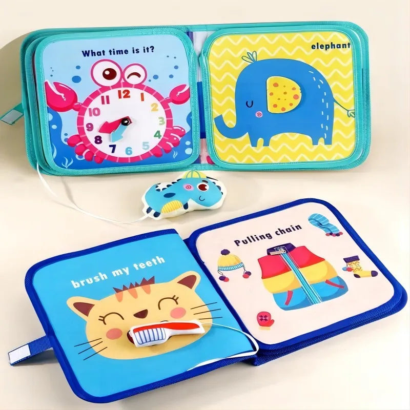 Quiet Book Sensory Educational Travel Toy for 1 2 3 Year Old