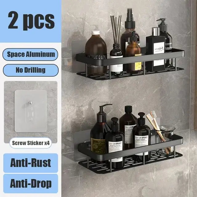 Bathroom Shelf No Drill Wall Mounted