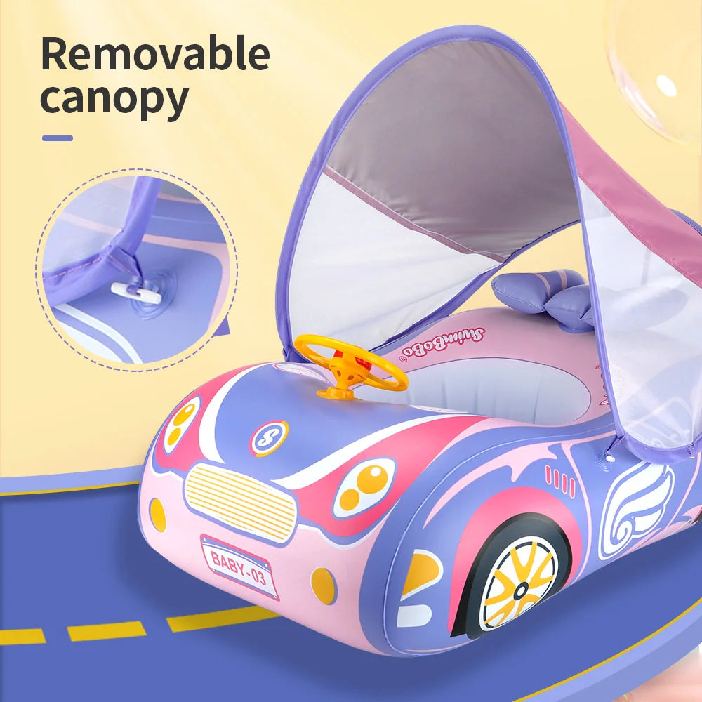 Kids Car Swimming Seat Float Ring Inflatable