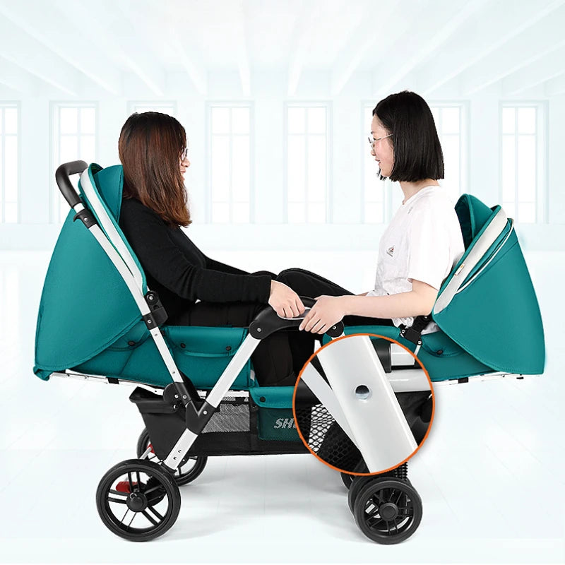 New Front and Rear Seat Twin Stroller Foldable