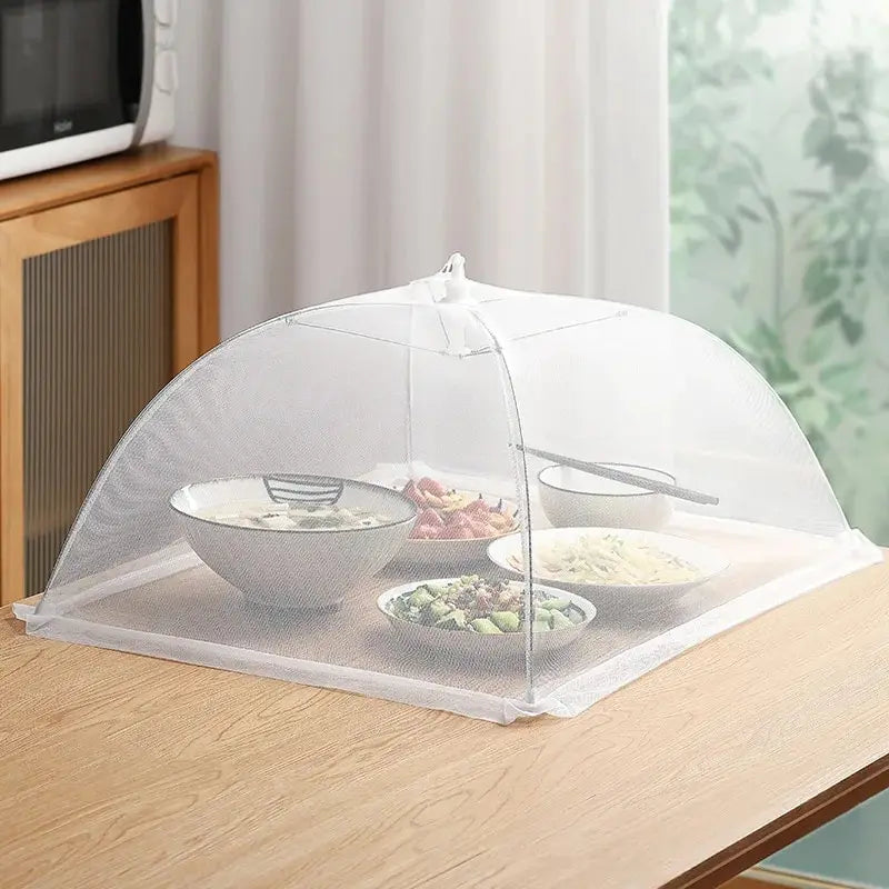 1pc White Square Folding Food Cover