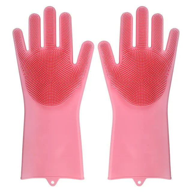 Dishwashing Cleaning Gloves Magic Silicone Rubber