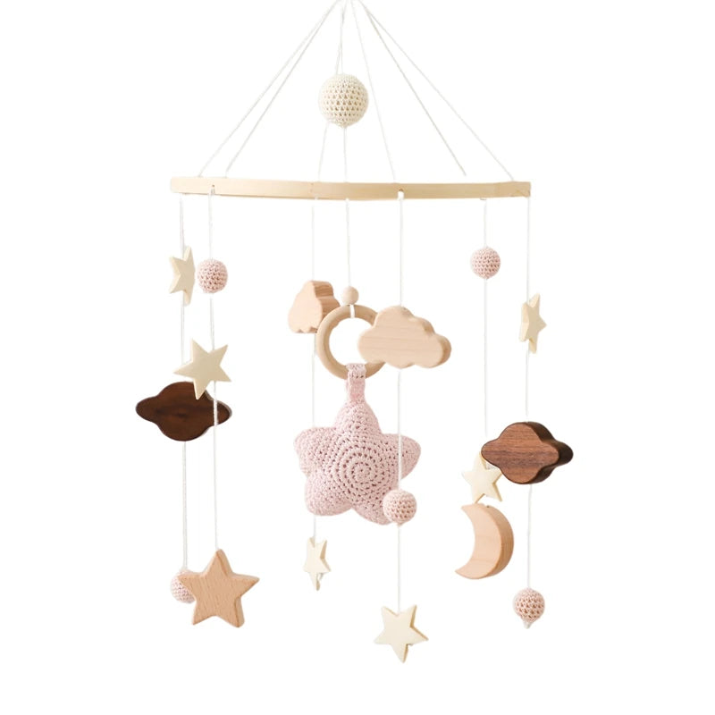 Wooden Baby Rattle Mobile 0-12Month