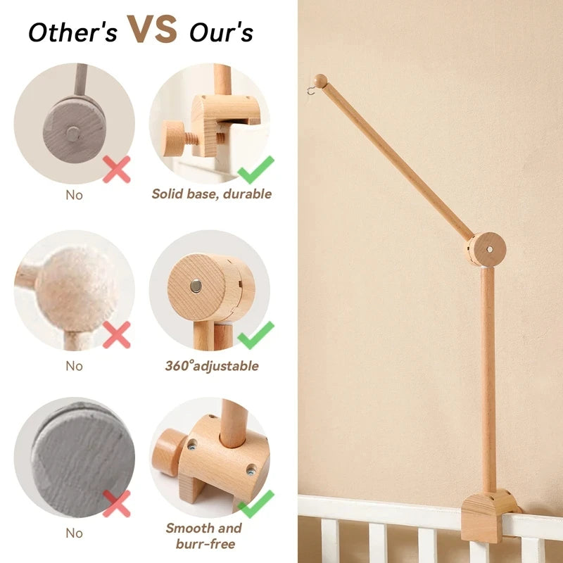 Baby Rattle Toy Mobile Bracket Fixed To The Wall 0-12 Months