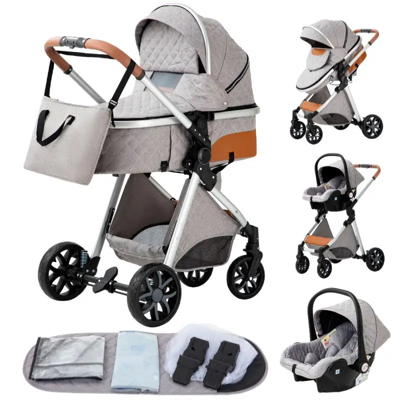 3 in 1 Baby Stroller Easy Folding