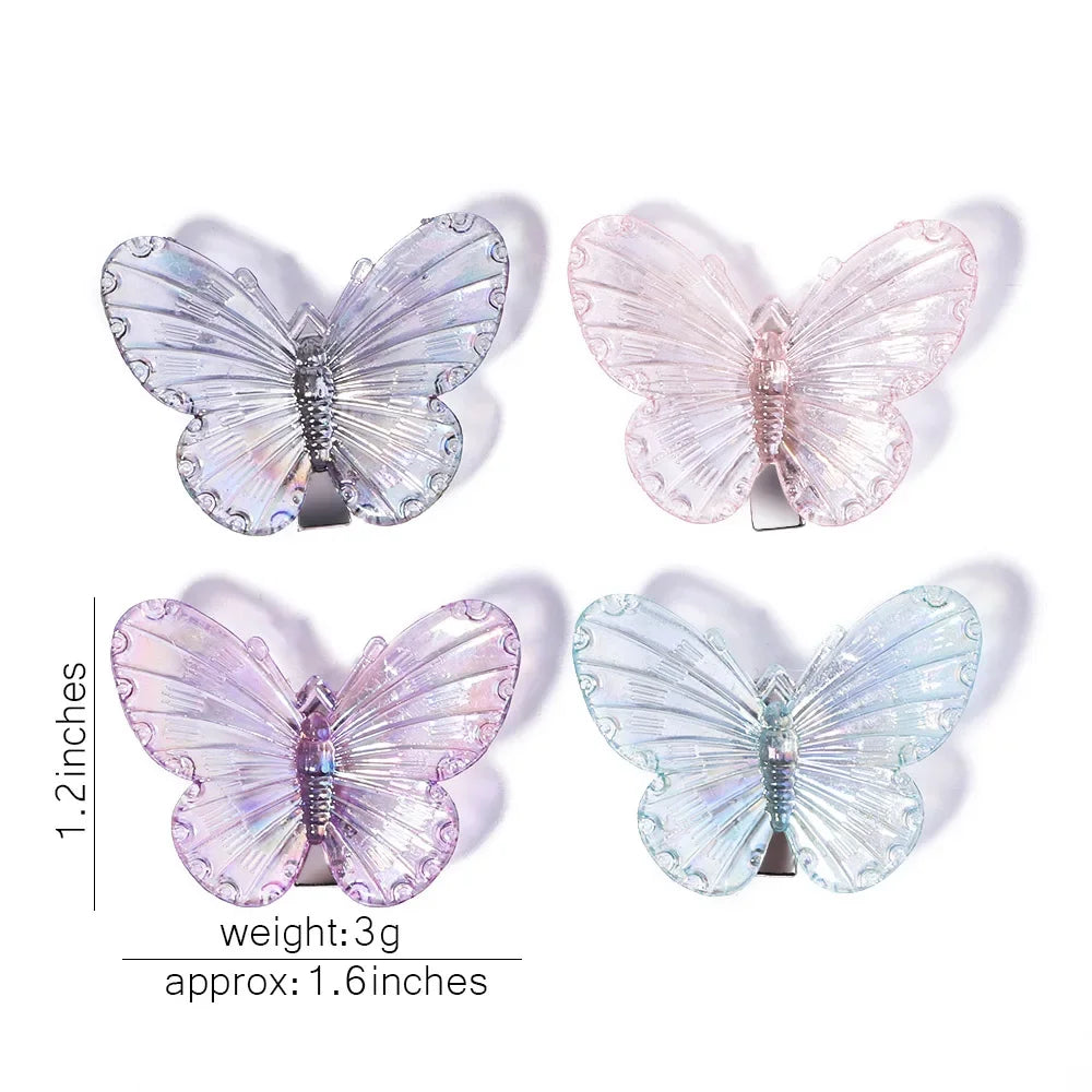 5Pcs/Set Mermaid Color Fairy Butterfly Handmade Hairpins