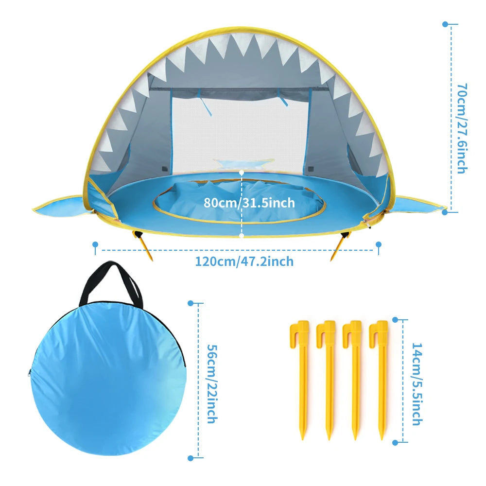 Baby Beach Uv-protecting Sunshelter With A Pool