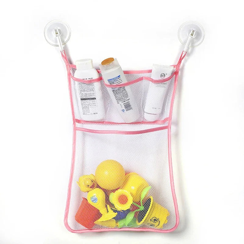 Baby Shower Bath Toys Storage Mesh with Strong Suction Cups