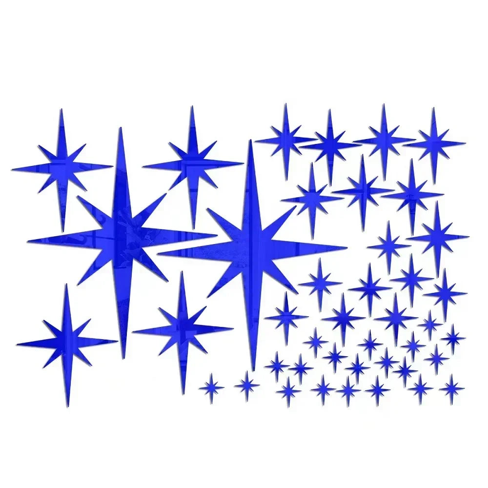 20/42pcs Star Mirror Wall Sticker