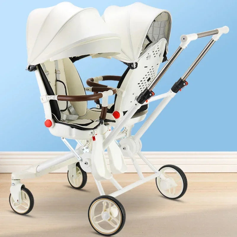 EU stock Double Portable Baby Carriage Twins