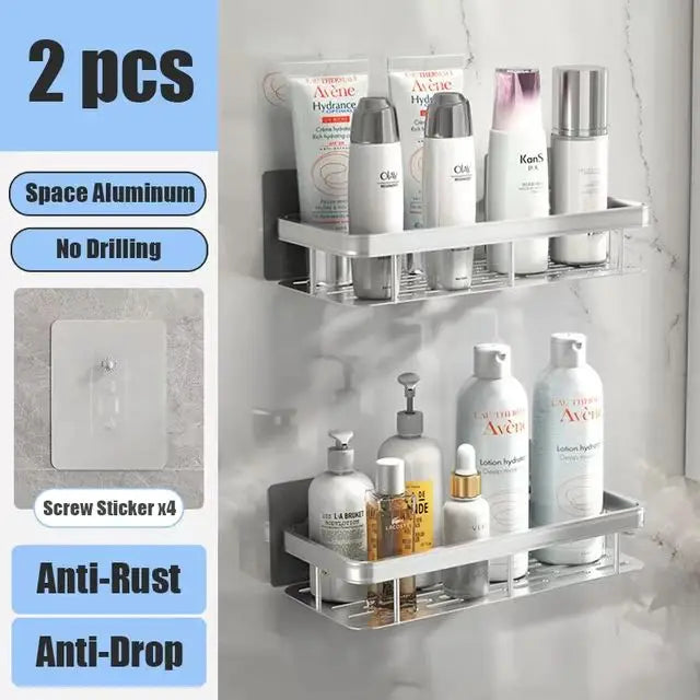 Bathroom Shelf No Drill Wall Mounted