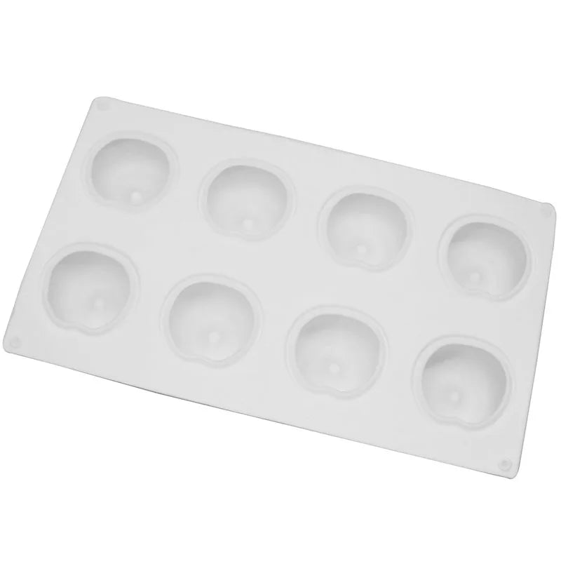 8 Holes 3D Apple Cake Moulds Silicone Mold