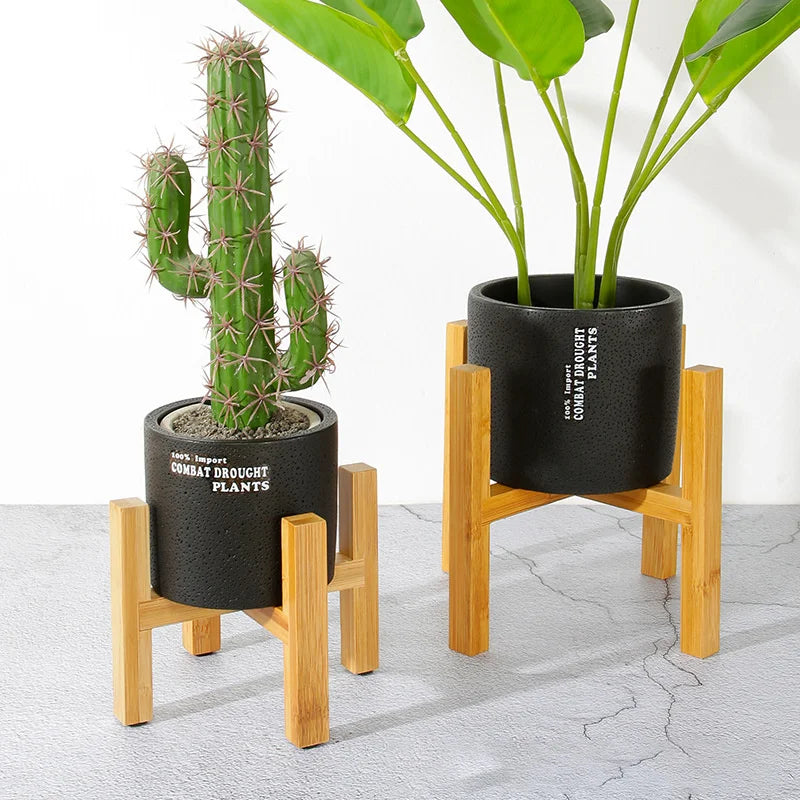 Small Durable Wood Planter Pot