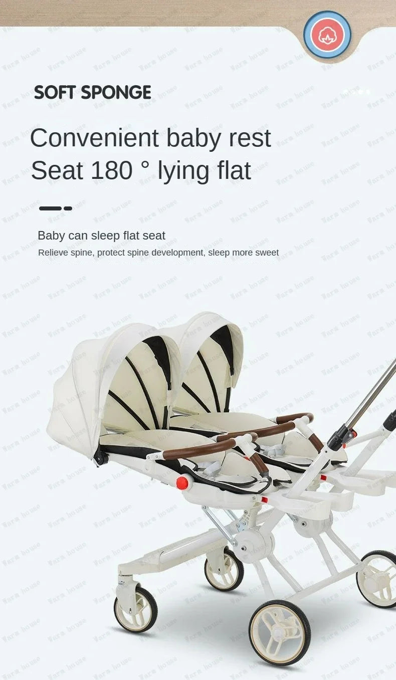 EU stock Double Portable Baby Carriage Twins