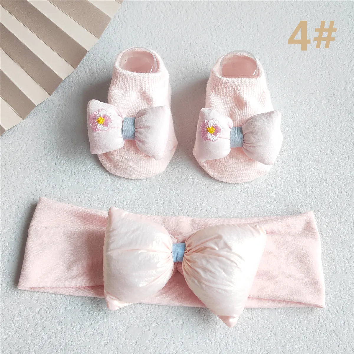 2Pcs/Set Lace Flower Baby Girl Headband Socks