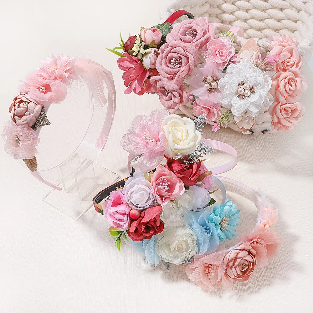 1pcs Hairband Artificial Flower Crown