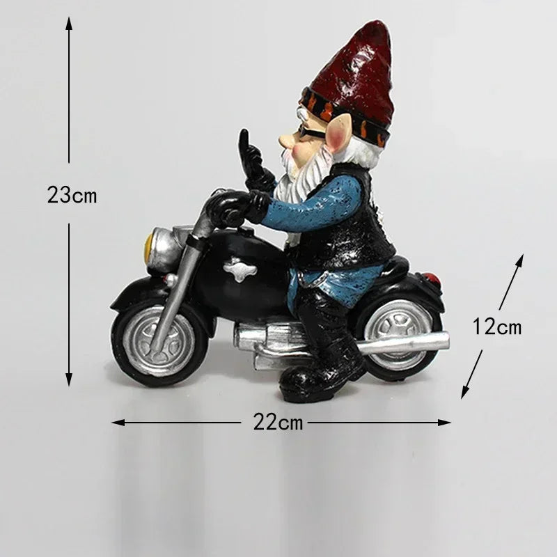 Garden Decoration Old Man Riding Motorcycle