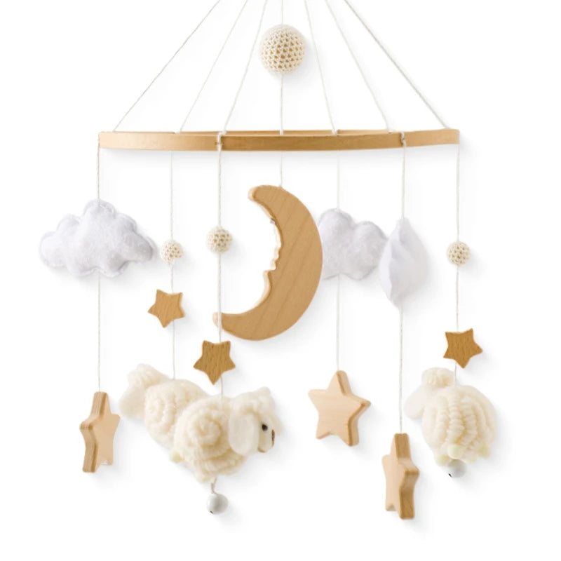 Wooden Baby Rattle Mobile 0-12Month