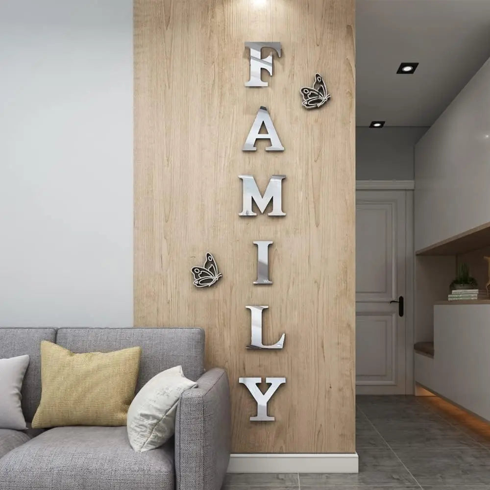 Large 3D Home Mirror Wall Stickers