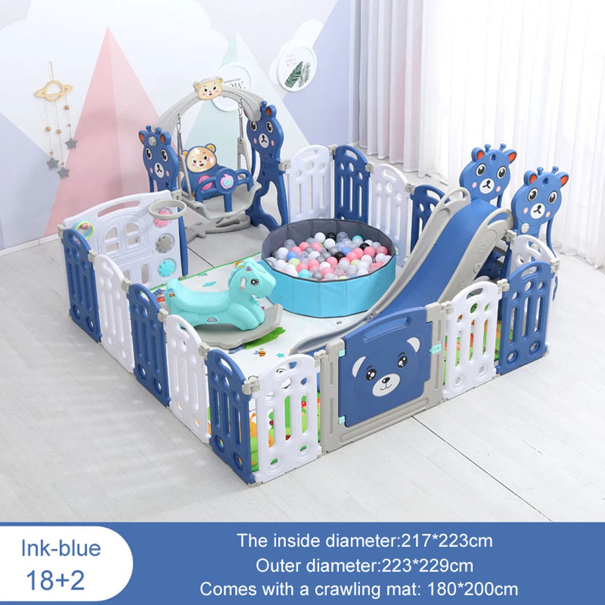 Plastic baby playground Foldable