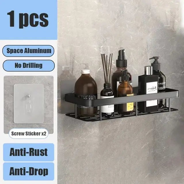 Bathroom Shelf No Drill Wall Mounted