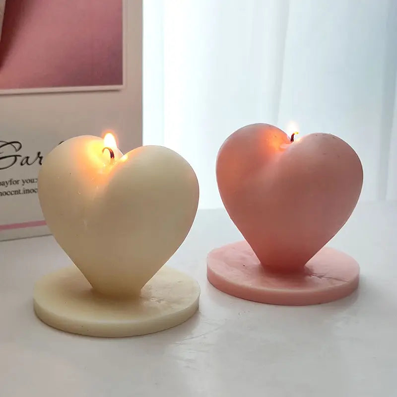 Silicone Candle Mold 3D Heart Aromatherapy