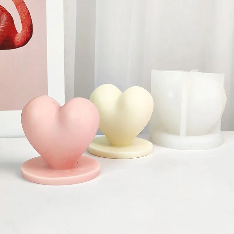 Silicone Candle Mold 3D Heart Aromatherapy