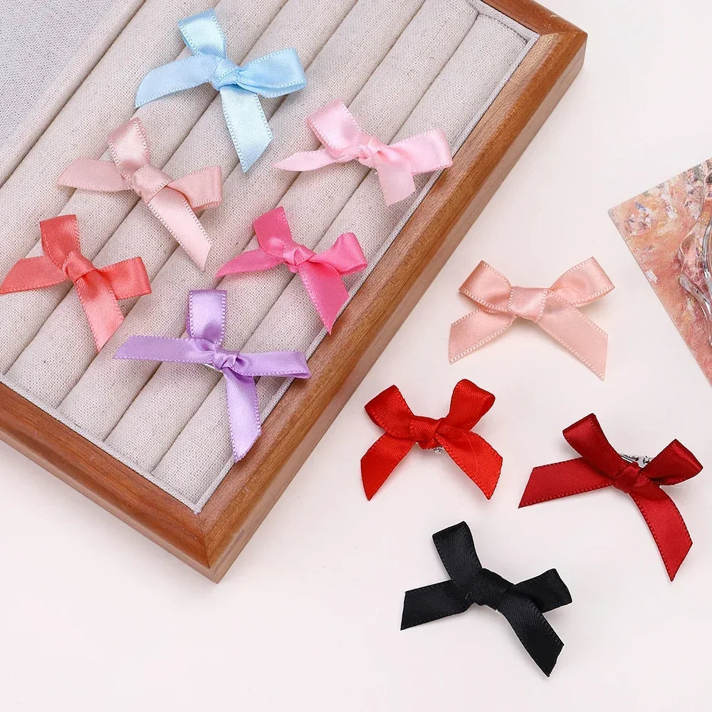 24Pcs Girls Bows Mini Hair Clips  Handmade