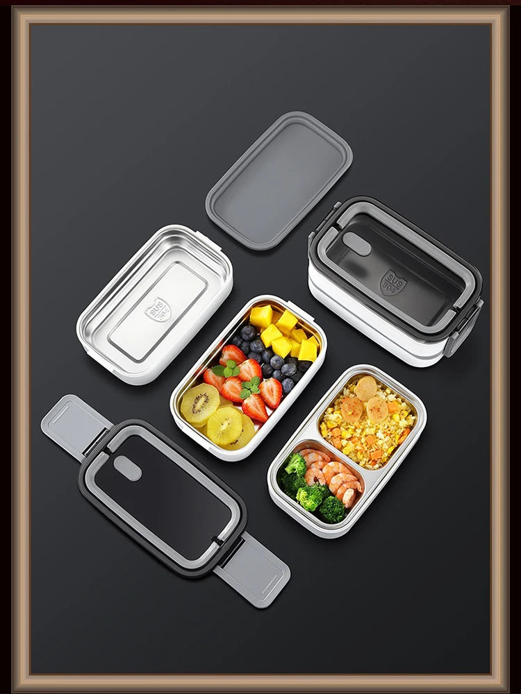 Stainless Steel Lunch Box with Thermal Bag Double Compartment