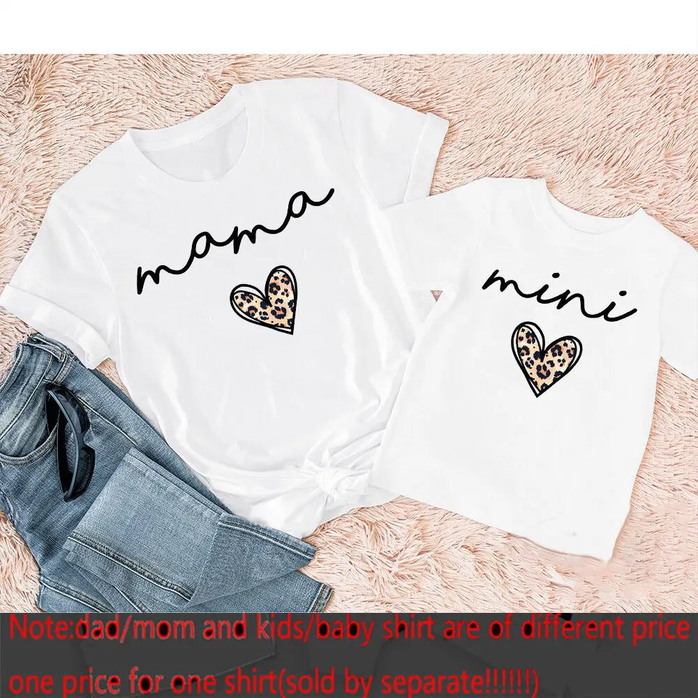 Heart Print Family Matching Clothes Mother & Daughter