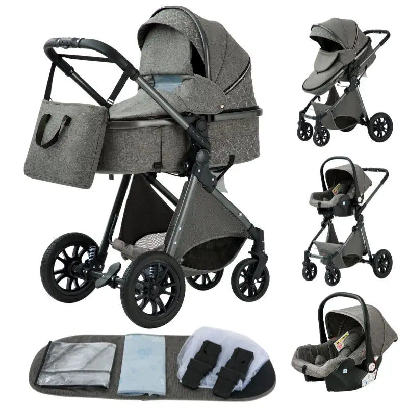 3 in 1 Baby Stroller Easy Folding