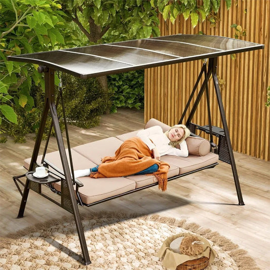 Outdoor Porch Swing with Hardtop