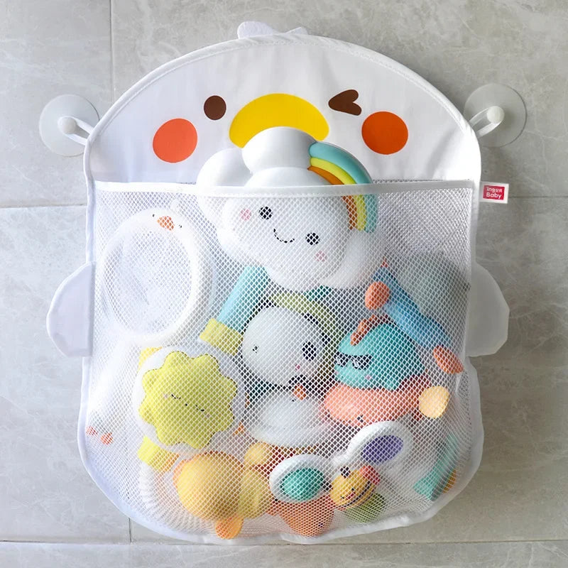 Baby Shower Bath Toys Storage Mesh with Strong Suction Cups