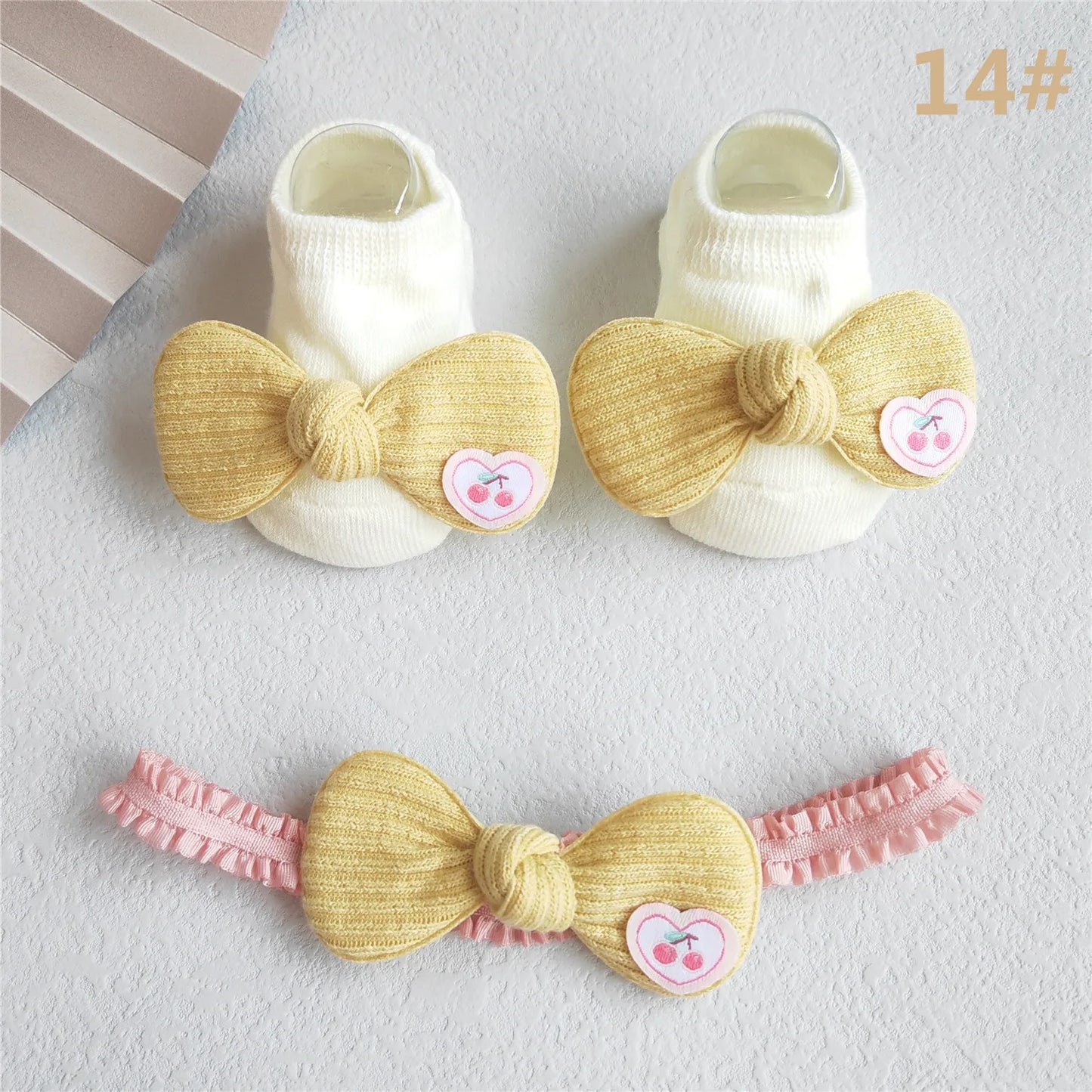 2Pcs/Set Lace Flower Baby Girl Headband Socks