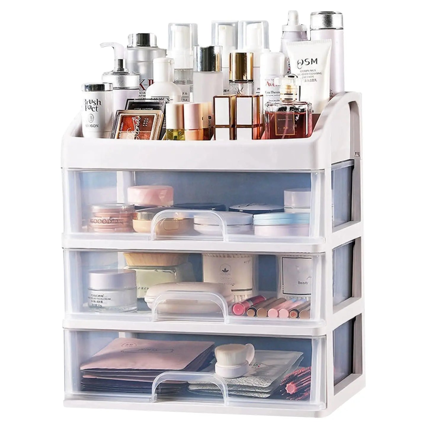 Skincare Desktop Storage Box with 3 Drawers