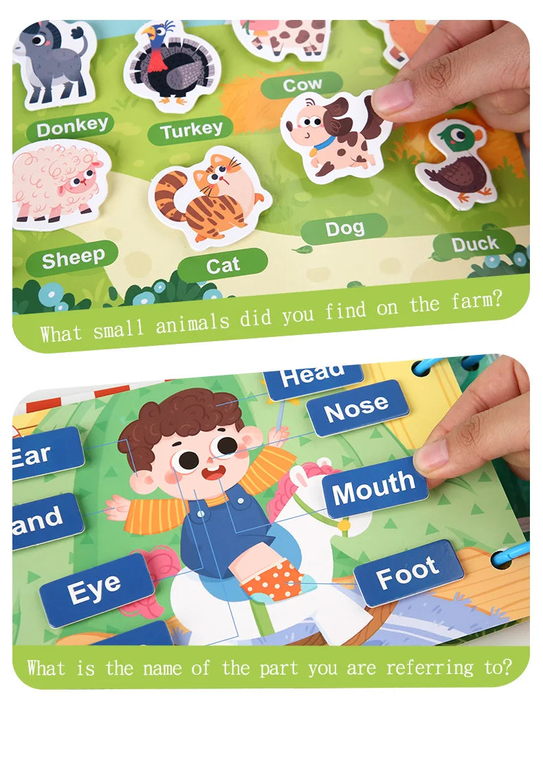 Puzzle Book Word Recognition Children's Early Education