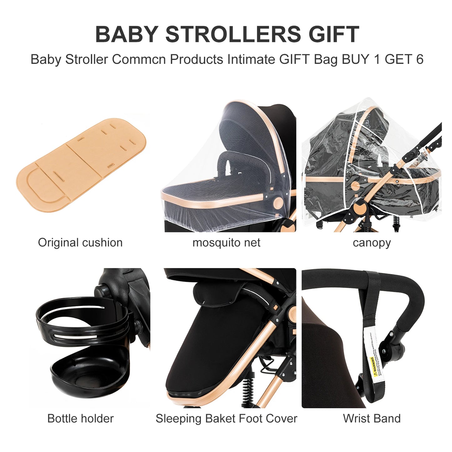 Baby Carriage 3 IN 1 Portable Travel Pram