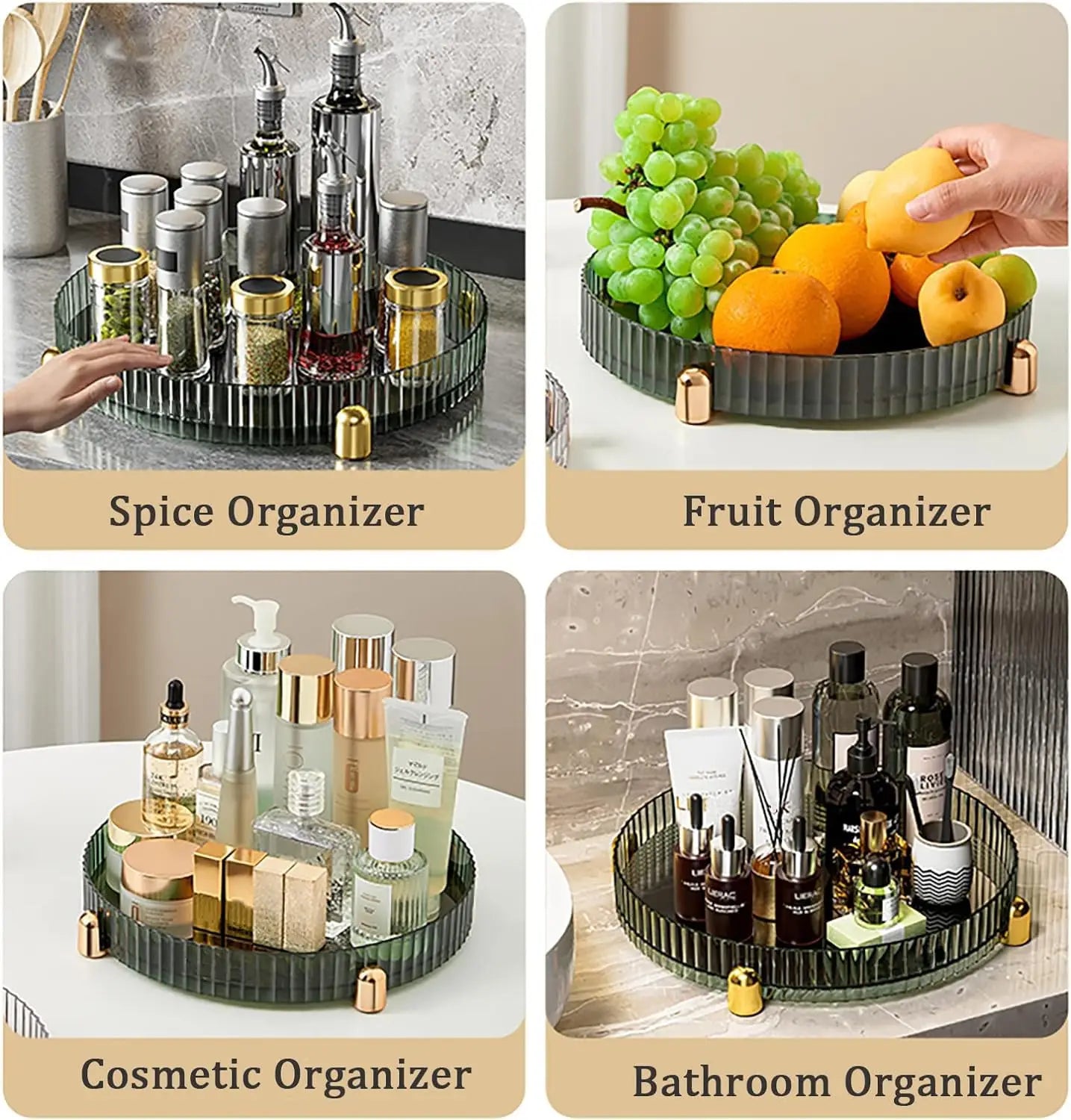 360° Rotating Makeup Organizer