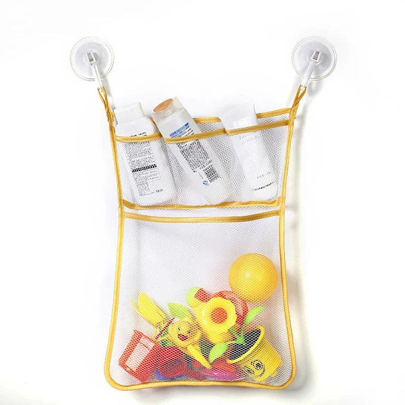 Baby Shower Bath Toys Storage Mesh with Strong Suction Cups