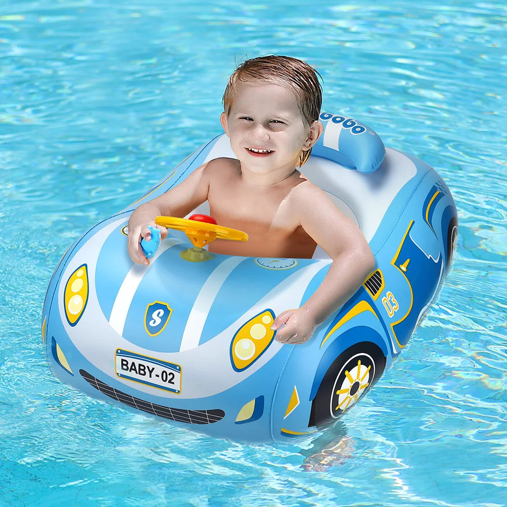 New Cool Car Kids Swimming Seat Float Ring Inflatable