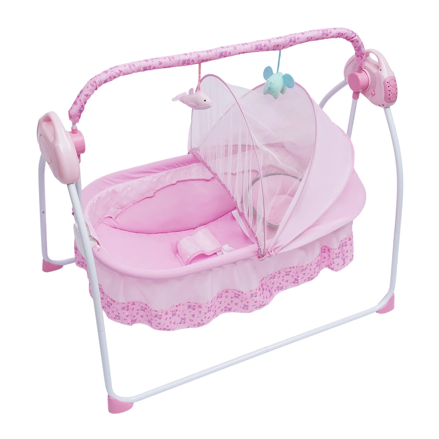 Baby swing with 5 adjustable speeds, Bluetooth & USB, 12 songs