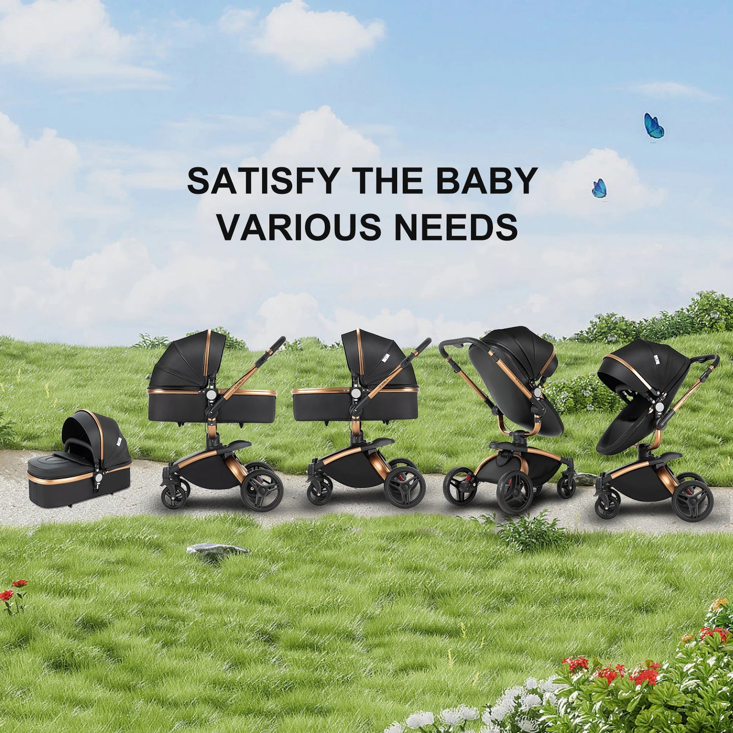 Newborn Stroller Baby Carriage High Quality