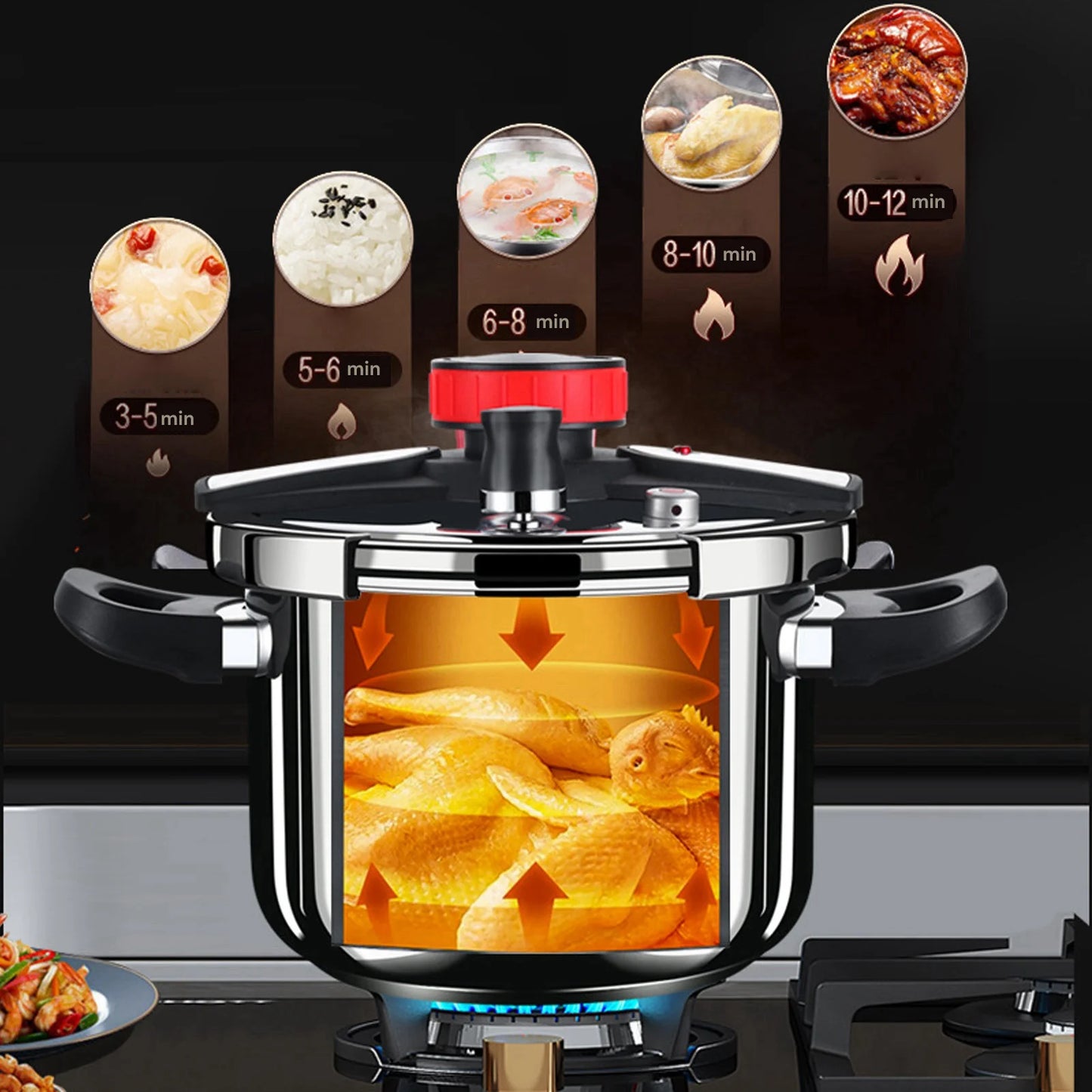 5/6/8L Large Pressure Cooker Multi Functional