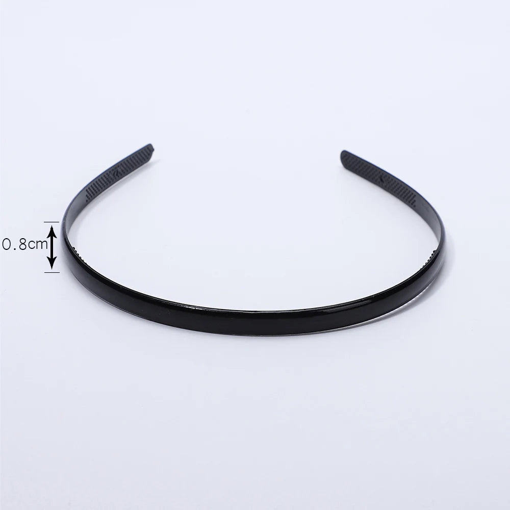 5 Piece Solid Black Color Fashion Head Band for Girls