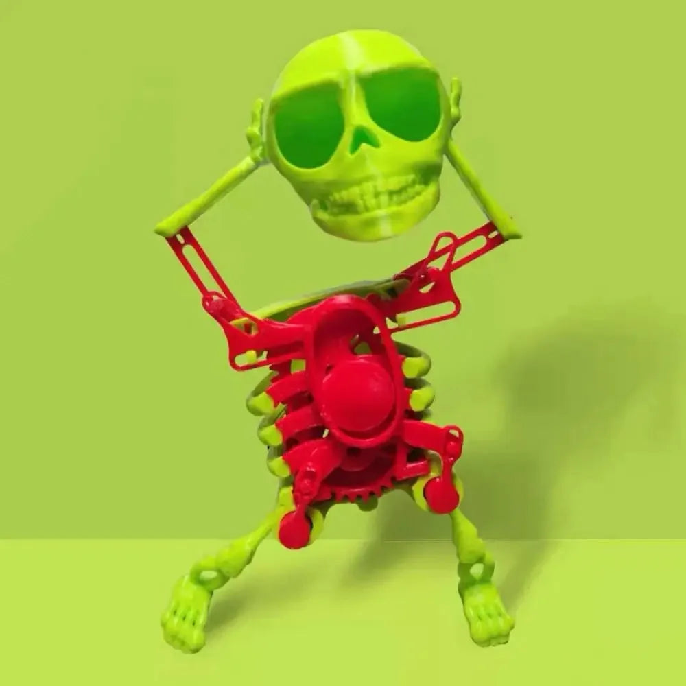 3D Printed Dancing Skeleton Skull Desktop Ornament