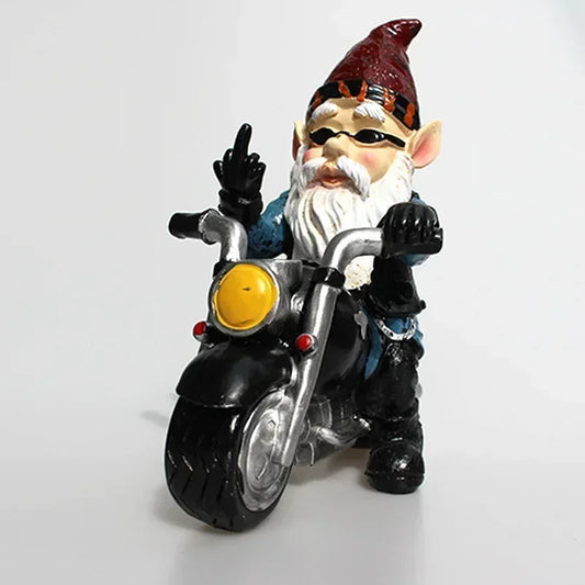 Garden Decoration Old Man Riding Motorcycle