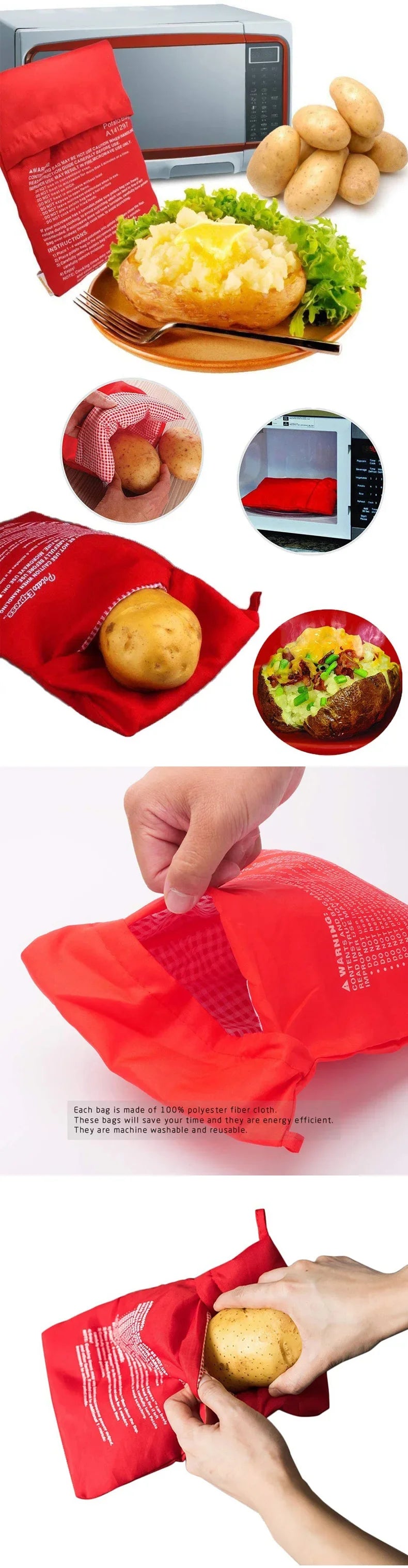 Microwave Potato Bag Reusable Express Microwave