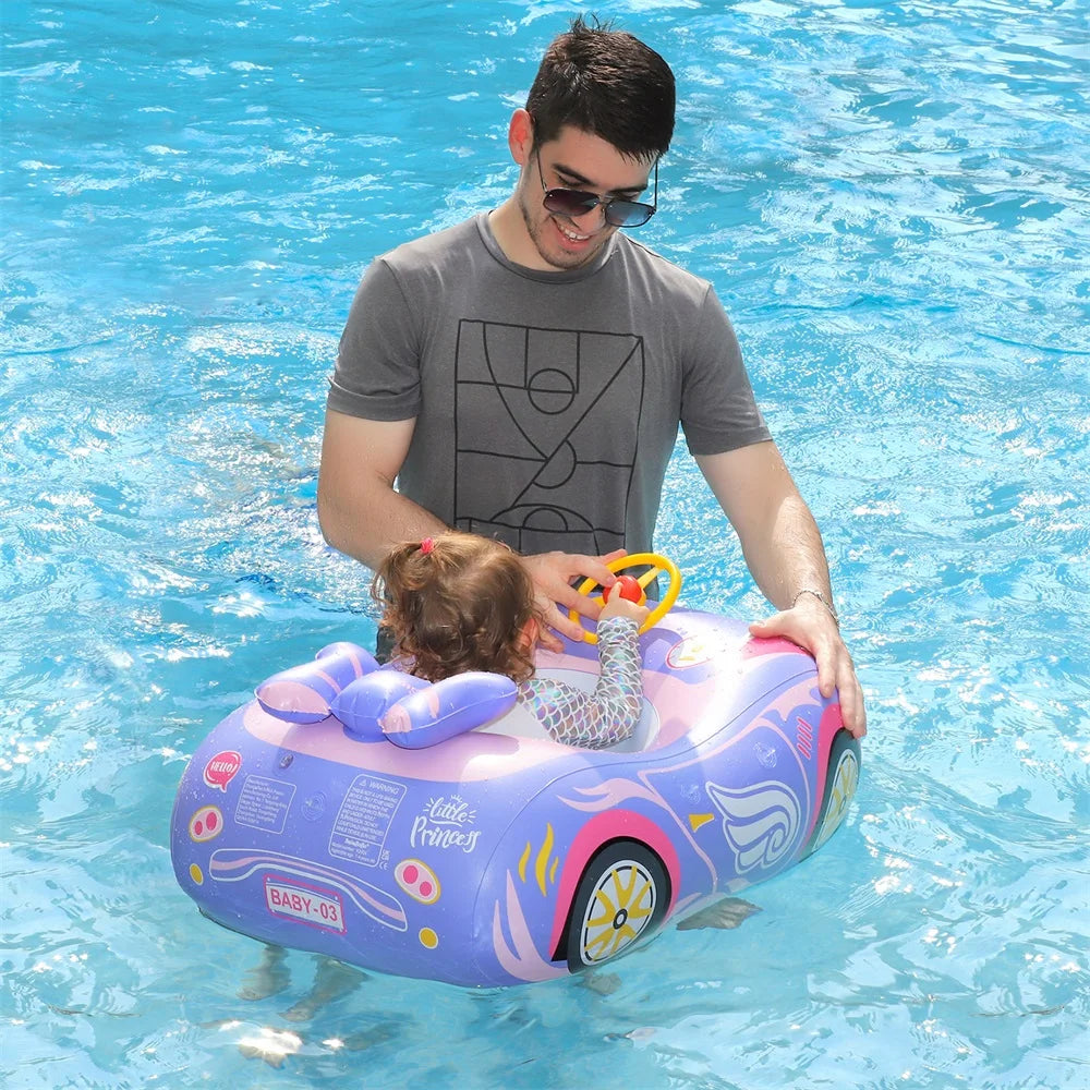 Kids Car Swimming Seat Float Ring Inflatable